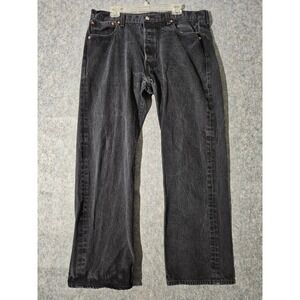 Levi's 501 Original Fit Jeans Men 40x32 Black Straight Leg Button Fly Denim